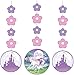 Creative Converting 995603 Fantasy Unicorn Hanging Cutouts (3 Count), One Size, Multicolor