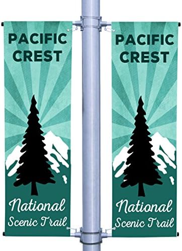 Windpro® Street Light Pole Double Banner Bracket Kit with Custom 18"x48" Prints