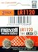 2 PACk MAXELL AG8 191 LR55 LR1120 Button Cell Battery