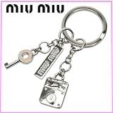 【送料無料・正規品】 miumiu/ミュウミュウ キーモチーフ キーリング ベージュピンク  5AP454 【専用箱付】