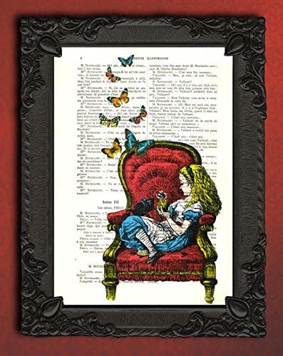 Alice In Wonderland Print Art Painting 7.67x11.61in/19.5x29.5cm-Alice In Wonderland Art - Alice In Wonderland Illustration - Alice In Wonderland Home Decor