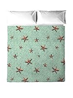 Montesinos Juego De Sábanas (Verde Agua/Naranja)