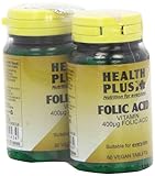 Health Plus Folic Acid 400g Vitamin B Supplement - 2 X Packs Of 60 Tablets (120 Tablets)