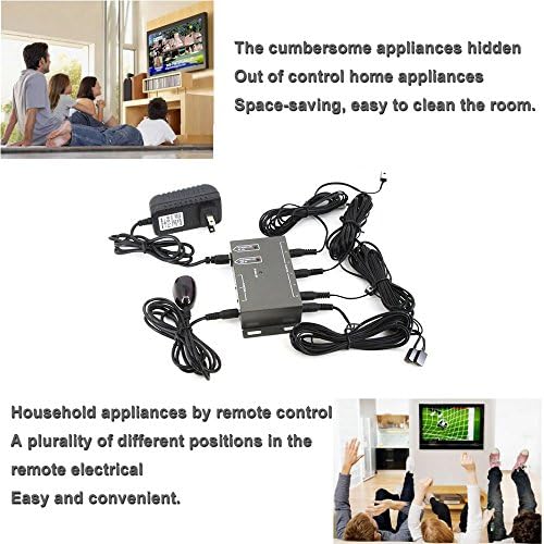 Thunbird IR Repeater Infrared Remote Control Extender Repeater Hidden IR Repeater System (8 Emitters 1 Receiver)
