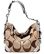 AUTHENTIC COACH MEDIUM SIGNATURE CARLY 10619 (Khaki/Platinum)