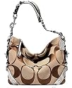 AUTHENTIC COACH MEDIUM SIGNATURE CARLY 10619 (Khaki/Platinum)