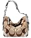 AUTHENTIC COACH MEDIUM SIGNATURE CARLY 10619 (Khaki/Platinum)