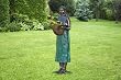 Mable the Maiden statue home garden bronze sculpture