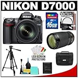 Nikon D7000 Digital SLR Camera & 18-105mm VR + 70-300mm VR AF-S Lens + 16GB ....