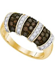 0.75CTW COGNAC DIAMOND FASHION RING