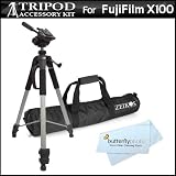 Professional 72" TRIPOD W/ Carrying Case For Fuji Fujifilm X100 Digital Camera + MicroFiber Cleaning Cloth