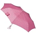 Totes Automatic Open Close Status Umbrella - Claret Pink