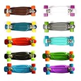 Complete 22" Retro Plastic Cruiser Skateboard - 7 Colours! (Vintage 70s Penny Globe Bantam Style) (Green)