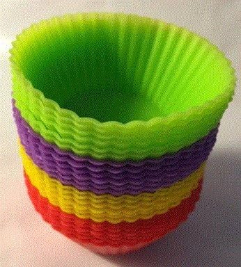 Grandma Reusable Baking Cups - Non Stickable - Made From 100 % Silicone - 24 Cups - Good for Baking Cupcakes &amp; Muffins