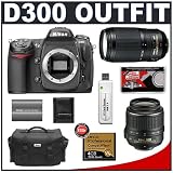 Nikon D300 Digital SLR Camera with Nikon 18-55mm AF-S DX VR Lens + Nikon 70-300mm AF-S VR Lens + 4GB Card + EN-EL3e Battery + Case + Cameta Bonus Accessory Kit