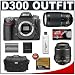 Nikon D300 Digital SLR Camera with Nikon 18-55mm AF-S DX VR Lens + Nikon 70-300mm AF-S VR Lens + 4GB Card + EN-EL3e Battery + Case + Cameta Bonus Accessory Kit