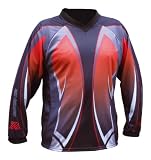 Polaris Mini Terminator Childs Long Sleeved Jersey Red/Black Large