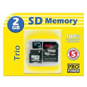 Accessory Power 2GB microSD Flash Memory Card TRIO ( Includes Mini and Regular Secure... by Pro Power