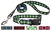 Country Brook Design | Blue and Green Plaid Deluxe Dog Collar & Leash - Small