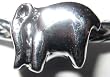 Murano Style Spacer Bead Fits Pandora Bright Silver Plated Elephant, 10mm (1)