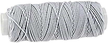36 Yards of White Elastic Sewing Thread for Garments, Fabrics - Machine Washable