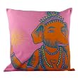Pink Ganesh Pillow Cover
