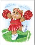 Sports Bear Cheerleader - Childrens Wall Art, Kids Wall Art, Nursery Wall Art