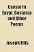 Caesar in Egypt, Costanza and Other Poems