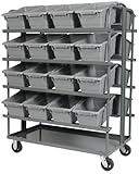 Akro-Mils RACR5MR Double-Sided Steel Mobile Tub Rack for Cross-Stack 34301 or 34303 Tubs, Gray Akro-Mils RACR5MR Double-Sided Steel Mobile Tub Rack for Cross-Stack 34301 or 34303 Tubs, Gray