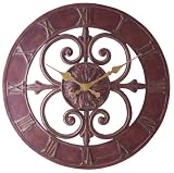 Outdoor Clocks in Copper with Classic Rosette by Hen Feathers