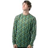 09-10モデル BURTON(バートン) スノーボード ファーストレイヤー「Burton Lightweight Crew」Trench Green Gallery Of Words Print サイズS