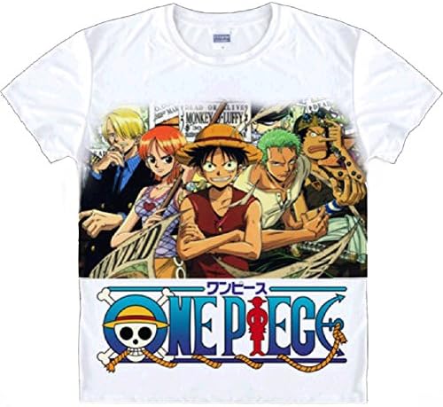 One Piece Short Sleeves Tee T shirts (L (US M), White)