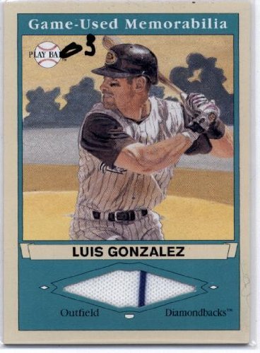 2003 Upper Deck Play Ball Game Used Memorabilia Tier 1 #LG1 Luis Gonzalez - Arizona Diamondbacks (Piece of Authentic Game-Used Jersey) (Baseball Cards)