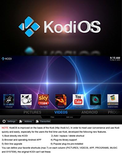 Tayun S6 Android Smart TV Box Fully Loaded KODIOS Quad Core XBMC Streaming Media Player