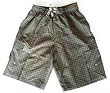 Mens Mini Plaid Swim Trunks with Elastic Waist, 2 Front Slash Pockets, Side Cargo Pockets. Faux Fly Front, Mesh lined. Olive Mini Plaid Size SM-4XL
