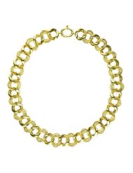 14KT Yellow Mixed Links Necklaces Length = 20