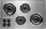 Frigidaire: FFEC3205L 32” Electric Cooktop with 4 Coil Heating Elements, Brushed Chrome Surface and Ready-Select Controls