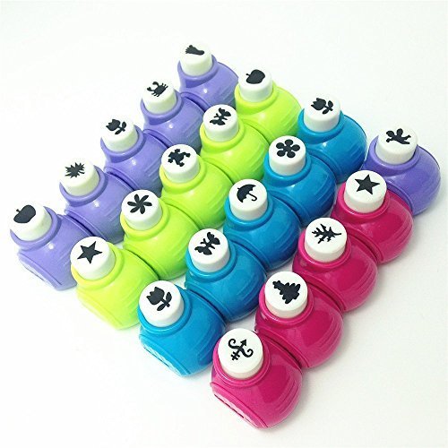 Mini Paper Craft Punch Card Scrapbooking Engraving Kid Cut DIY Handmade Hole Puncher for Festival Papers and Greeting Card Set of 20 with Random Color and Random Cutting Shape Mini Paper Craft Punch Card Scrapbooking Engraving Kid Cut DIY Handmade Hole Puncher for Festival Papers and Greeting Card Set of 20 with Random Color and Random Cutting Shape