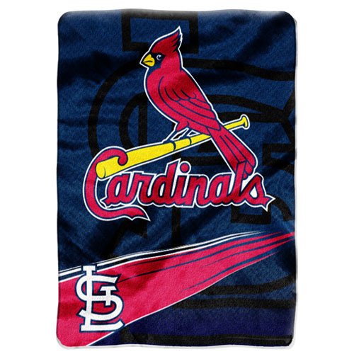 MLB St Louis Cardinals 60-Inch-by-80-Inch Raschel Plush Blanket 