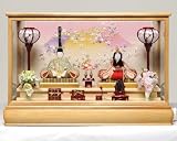雛人形木目込木目込親王飾さくら桜一秀作木目込ケース入