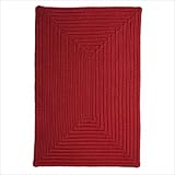 IMAGE OF Solid Poly Contoured Rectangle Sangria Indoor / Outdoor Rug Size: Runner 2' x 11'