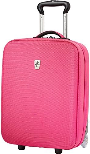 Carry On Luggage Upright Suitcase 20" with Wheels Travel Lightweight (Pink)