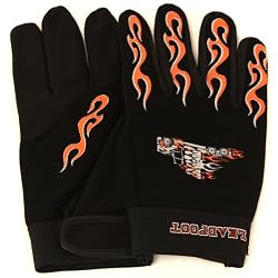 Light Men's Amara Palm Trailer Trucker Suede Gloves, Large