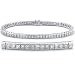 Joyería : 5.00 CT TW Channel Set 100% Natural Princess Cut Diamond Tennis Bracelet in 14k White Gold