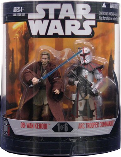Star Wars Saga 2008 Exclusive Order 66 Action Figure 2-Pack Obi-Wan Kenobi & Arc Trooper Commander