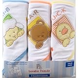 Luvable Friends 3-Pack Patches Hooded Towels,... by Luvable Friends