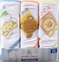 Luvable Friends 3 Pack Patches Hooded Towels, Colors May Vary