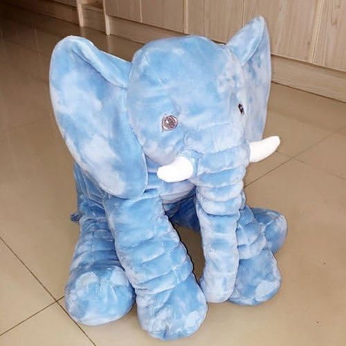 New Baby Kids Long Nose Elephant Doll Soft Plush Stuffed Toy Waist Throw Pillow Cute "Blue 5060cm "No.20