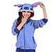 Womens Cute Cartoon Stitch Hoodie Costume Zipper Hooded Coats Tops