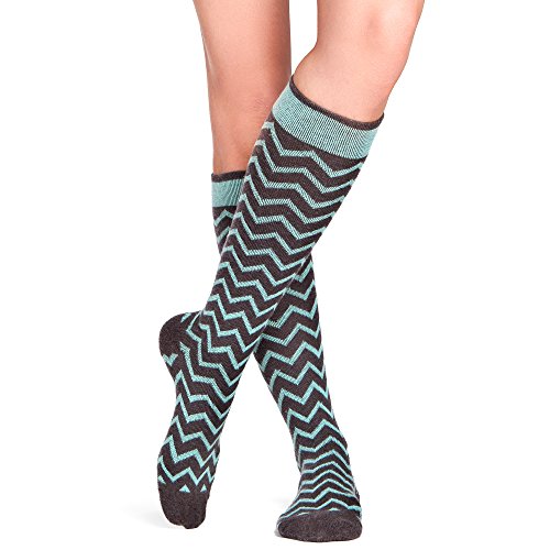 Compression Socks For Women - Fun, Stylish, 10-15 mmHg Mild Graduated Compression. Combats Achy Legs, Varicose Veins & Edema. Ideal for Flight Travel, Prolonged Standing, Maternity & Pregnancy